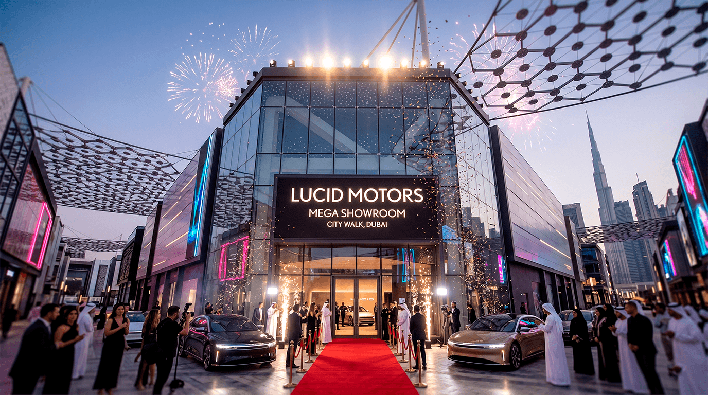 Lucid Motors Showroom in Dubai